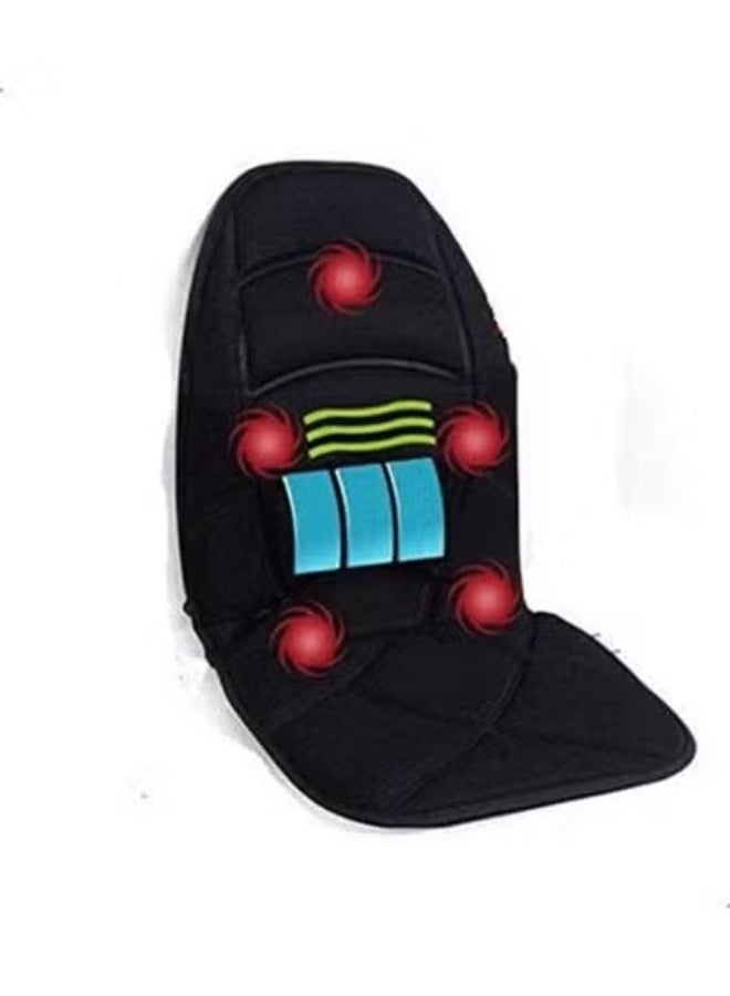 Electric Vibration Car & Home Massage Seat Cushion - 12V Portable Back & Thigh Massager with Heat Function - Ergonomic Seat Pad for Office, Home, and Vehicle Use - Image 1